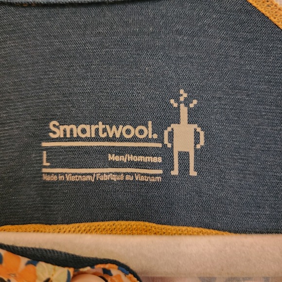 Smartwool Shirt Mens Large Short Sleeve Lightweight Button Front Pocket Casual - Picture 2 of 8